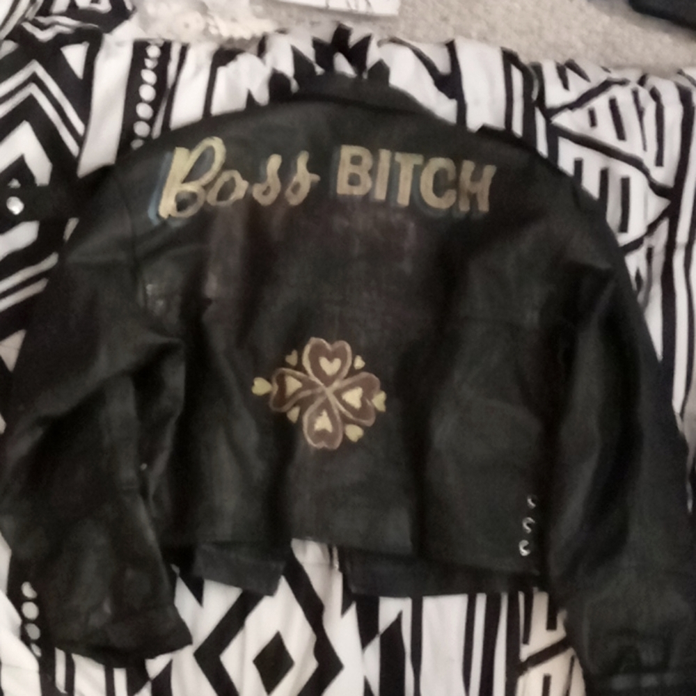 Leather black jacket